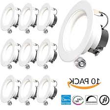 Sunco Lighting 10 Pack 4 Inch Led Recessed
