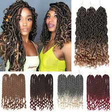 These braids for women usually start from the scalp and go straight down to complete the pattern. Goddess Braid Curly Faux Locs Braiding Hair Extension Kanekalon Crochet 5 Packs 9 40 Picclick Uk