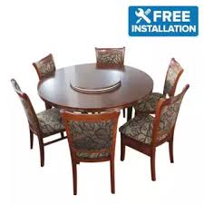 Ikea white round coffee table in interior. Sunrise Furniture 6 Seater Wooden Round Dining Table With Revolving Top Walnut Buy Online At Best Prices In Nepal Daraz Com Np