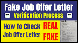job offer letter real or fake fake