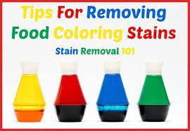 how to remove a food coloring stain