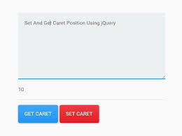 set and get caret position using jquery