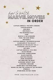 how to watch marvel s in order