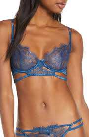 Lumi Underwire Cage Bra In Blue