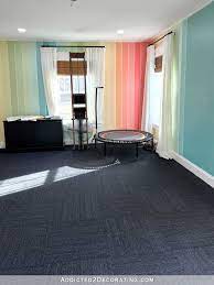 home gym flor carpet tiles installed