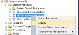 modify a d procedure in sql server