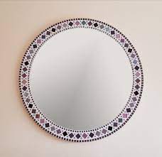 Large Mosaic Mirror Purple Wall Mirror