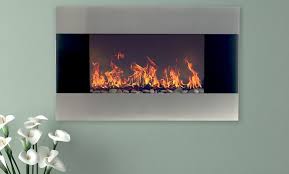 Stainless Steel Electric Fireplace W