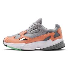 Details About Adidas Originals Falcon W Grey Orange Womens Running Shoes Daddy Sneakers B28130