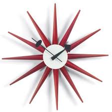 Red Modern Wall Clocks Contemporary