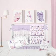 Erfly Crib Bedding Set Baby Girl