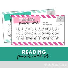 Reading Punch Card Reward Chart Homeschool Reading Log