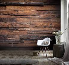 3d Dark Wood Grain Wallpaper Brown Wall