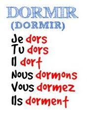 Dormir French Verb Conjugations Related Keywords