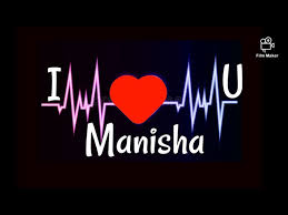 I Love U Manisha Name Art