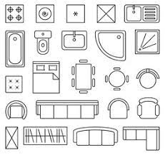 toilet floor plan symbol vector images