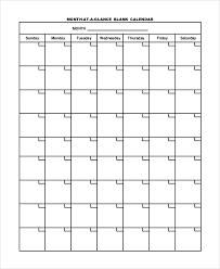 Printable Blank Calendar 7 Examples In Pdf Word