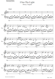 I See The Light Tangled Theme Stave Preview 1 Piano Sheet