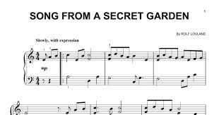 song from a secret garden easy piano
