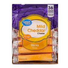 great value mild cheddar cheese sticks