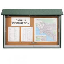 Outdoor Enclosed Bulletin Board With