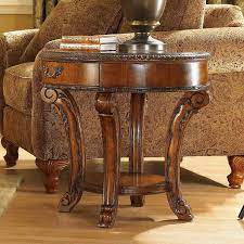 Old World Round End Table
