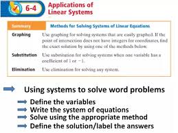 Using Systems To Solve Word Problems