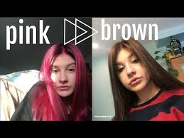 dying my hair brown pink to brown