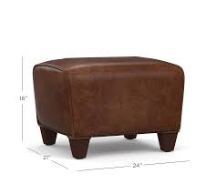 Manhattan Leather Ottoman With