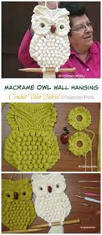 Macrame Owl Wall Hanging Crochet Free