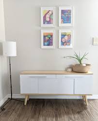 ikea tv stand into a mid century sideboard