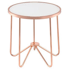 End Table Frosted Rose Gold Acme