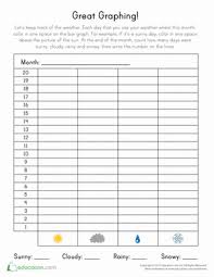 Weather Chart For Kids Worksheet Education Com