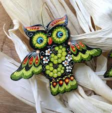 ukrainian ethnic christmas ornament owl