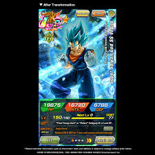 For more information and source, see on this link : Dragon Ball Z Dokkan Battle On Twitter 2 2 First Hand Information On Lr Ultimate And Invincible Fusion Vegito S Stats