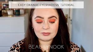 easy orange eyeshadow makeup tutorial