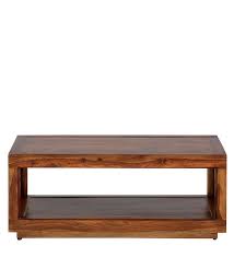 Pole Solid Wood Coffee Table In