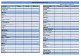 Simple Household Budget Template Printable With Blank Form