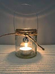 Hanging Glass Jar Tea Light