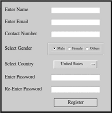 simple registration form using tkinter