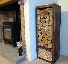 Tall Indoor Firewood Storage Log Basket