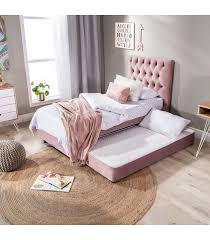 Skyler Dual Function Bed Velvet Pink