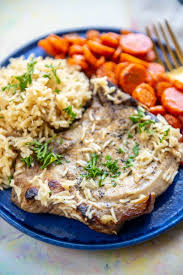 slow cooker pork chops and rice slow