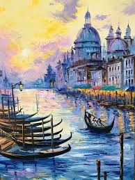 Large Venice Oil Painting Original