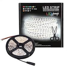 Amazon Com Ledjump Super Bright Dimmable Plug In Daylight White Color 300 Lights Led Tape Flexible Rope Strip 12 Volts 3m Adhesive Tape Lighting System Certified Strip Light Only No Power Musical Instruments