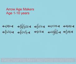 Arrow Age Markers Add On To Track Growth On Ruler Charts Vinyl Wall Decal