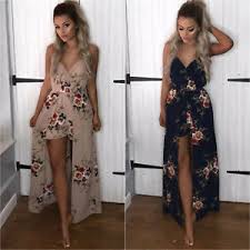 Knotted striped short sleeve dress. Maxi Jumpsuit In Women S Jumpsuits Rompers For Sale Ebay