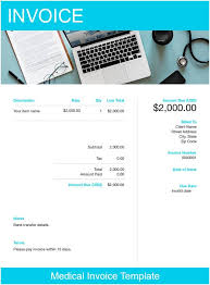Medical Invoice Template Free Download Send In Minutes