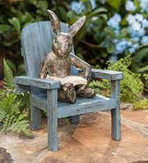 Reading Rabbit Garden Statue Is A