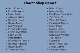 flower names 500 cute florist